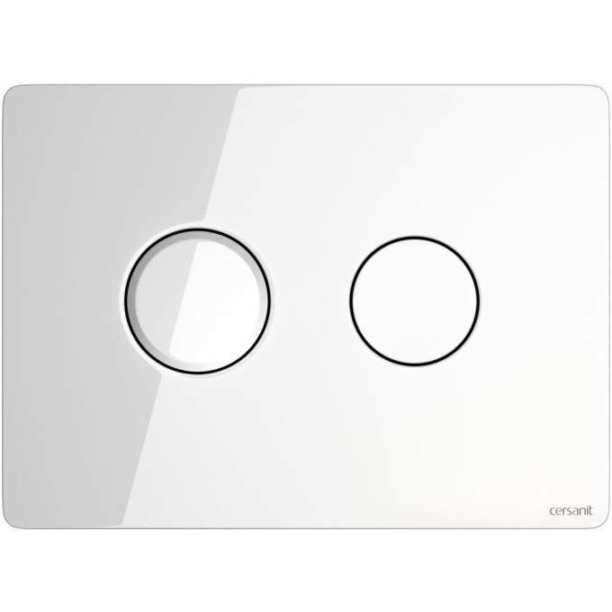 Кнопка CERSANIT ACCENTO для AQUA 50 пневматическая стекло белый P-BU-ACN-CIR-PN/Wh/Gl